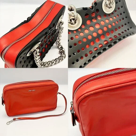 PRADA Black Leather Shoulder Bag - Picture 5 of 6